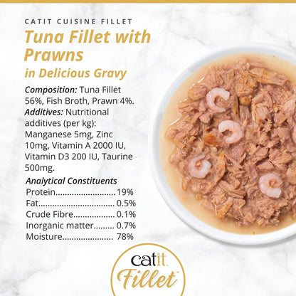 Catit Tuna Fillet With Prawns In Delicious Broth 75g