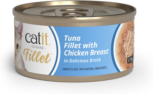 Catit Tuna Fillet With Chicken In Delicious Broth 75g
