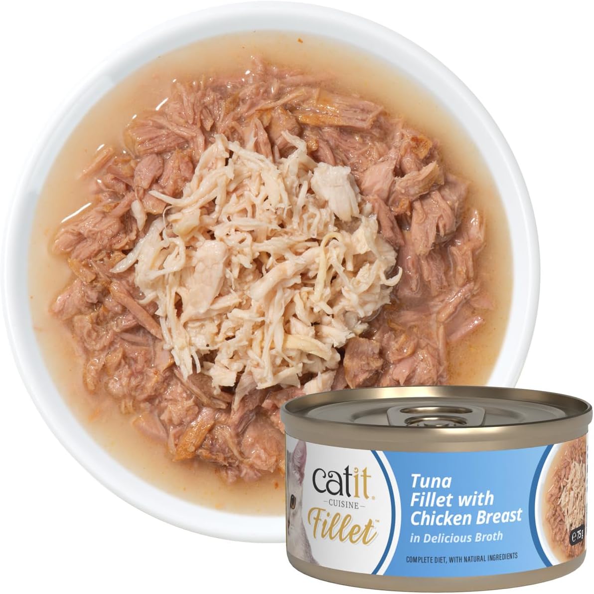 Catit Tuna Fillet With Chicken In Delicious Broth 75g