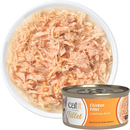 Catit Chicken Fillet In Delicious Broth Variety Pack 12 x 75g