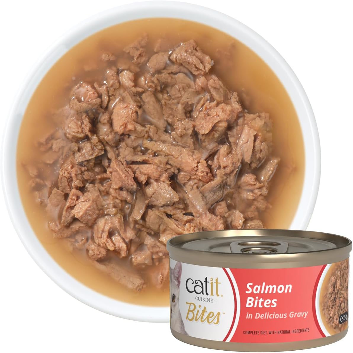 Catit Salmon Bites In Delicious Gravy 75g