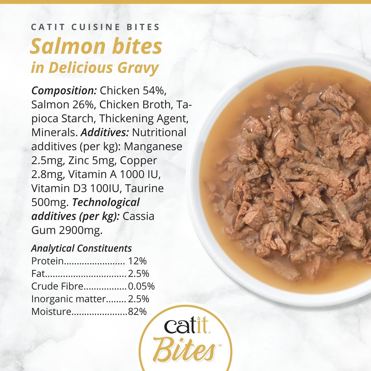 Catit Salmon Bites In Delicious Gravy 75g