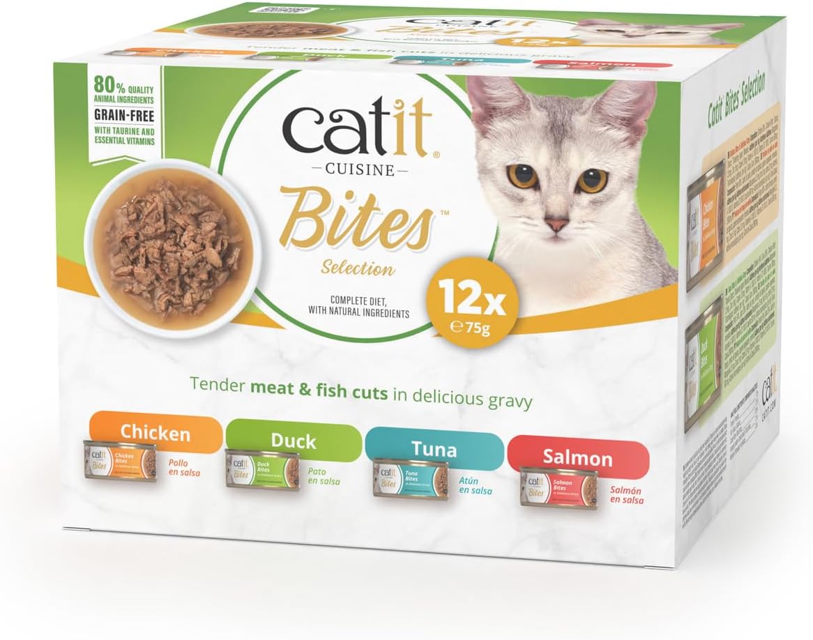 Catit Bites In Gravy Variety Pack 12 x 75g