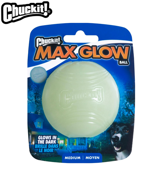 Chuckit! Max Glow Ball 1 Pack Medium 6.5cm