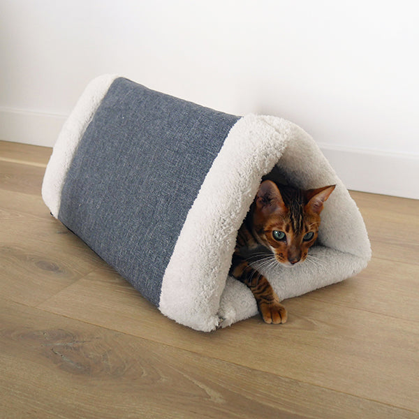 Rosewood Snuggle Plush 2 In 1 Cat Cave Bed