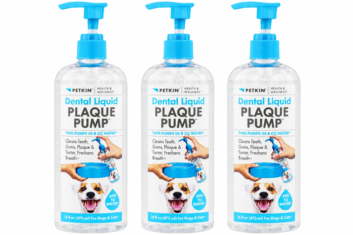 Petkin Plaque Dental Liquid For Dogs Clean Teeth Fresh Breath 473ml