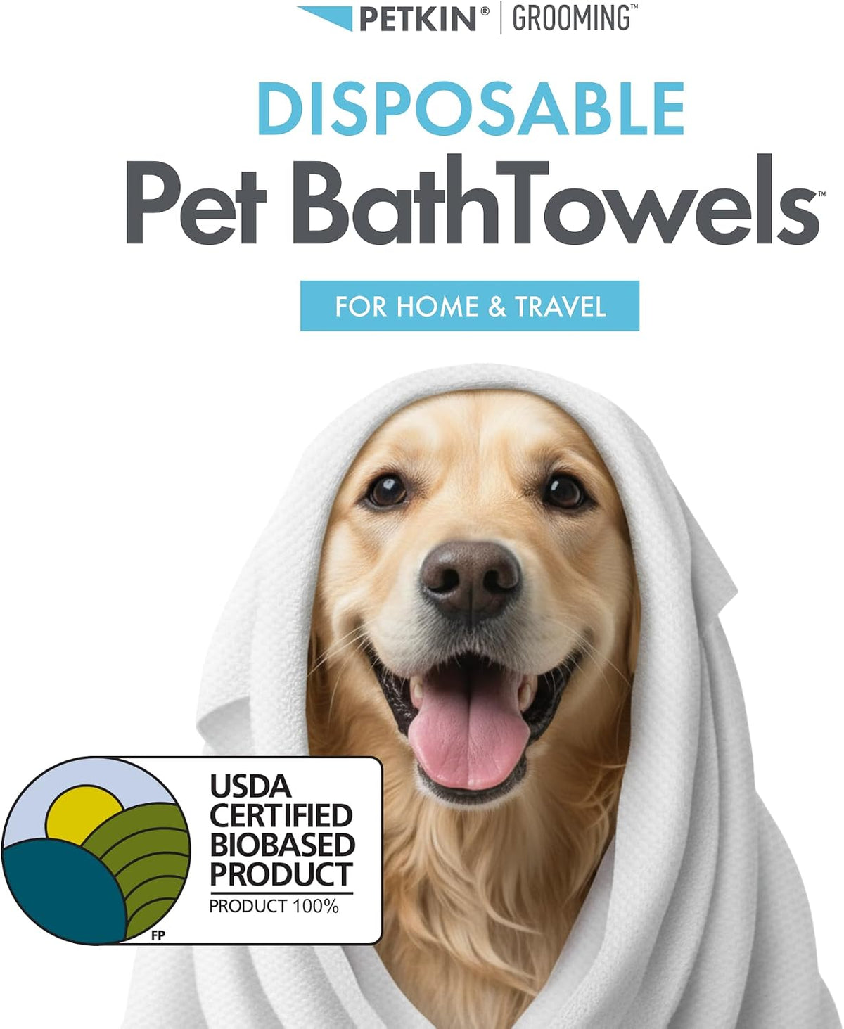 Petkin XL Disposable Pet Bath Towels 20" x 32" 8pcs