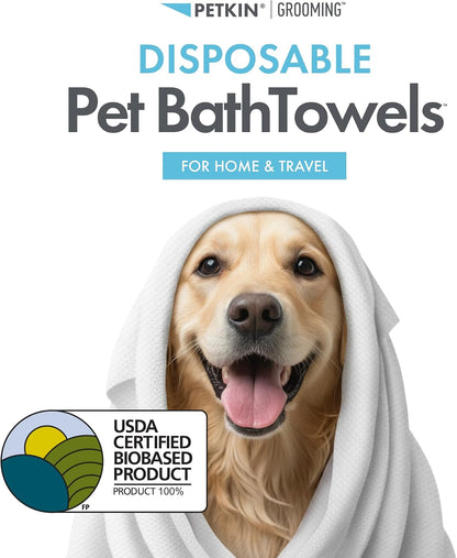 Petkin XL Disposable Pet Bath Towels 20" x 32" 8pcs