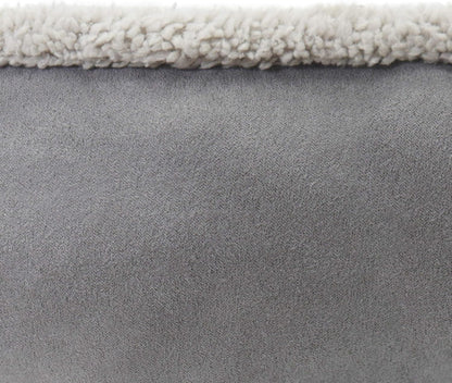 40 Winks Deep Plush Grey Donut Dog Bed 27"
