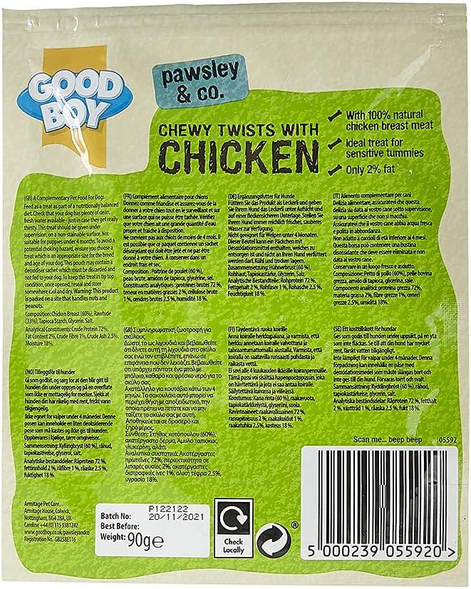 Good Boy Chewy Twisters With Chicken 90g