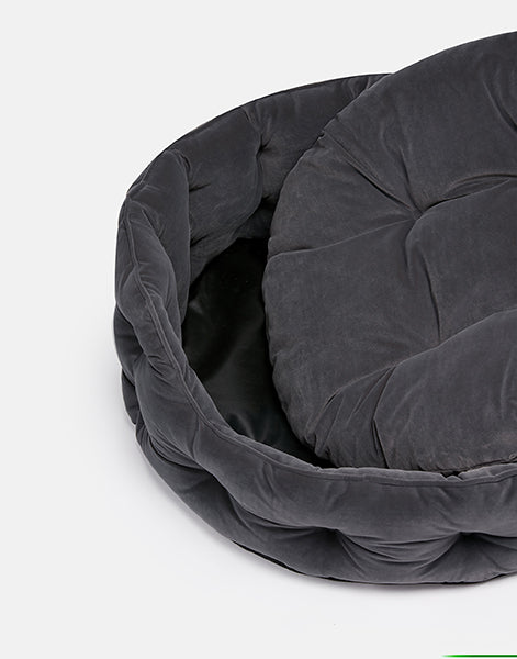 Joules Chesterfield Pet Bed Grey Large