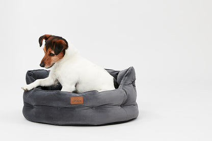 Joules Chesterfield Pet Bed Grey Large