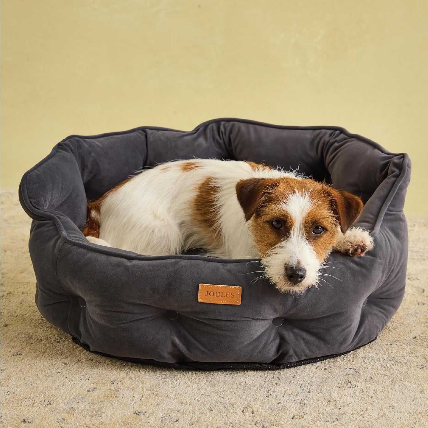 Joules Chesterfield Pet Bed Grey Small