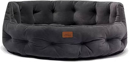 Joules Chesterfield Pet Bed Grey Large