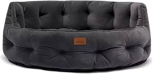 Joules Chesterfield Pet Bed Grey Large