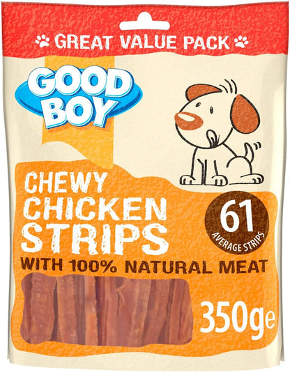 Good Boy Chewy Chicken Strips Value Pack 350g