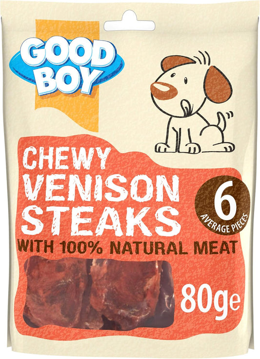 Good Boy Chewy Venison Steaks 80g