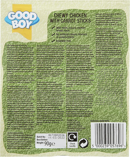 Good Boy Chewy Chicken With Carrot Sticks 90g