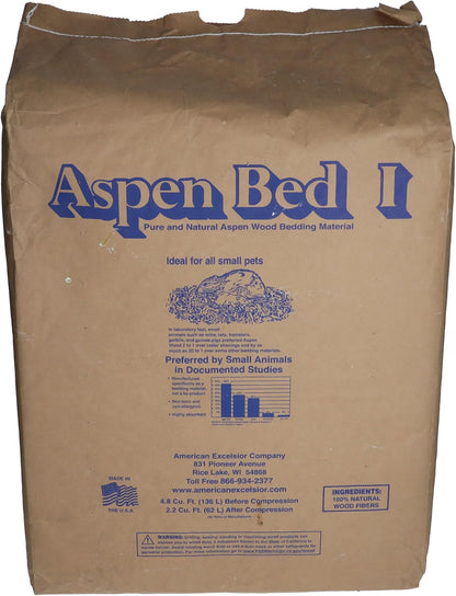Komodo Aspen Bedding Compressed Bale 14kg