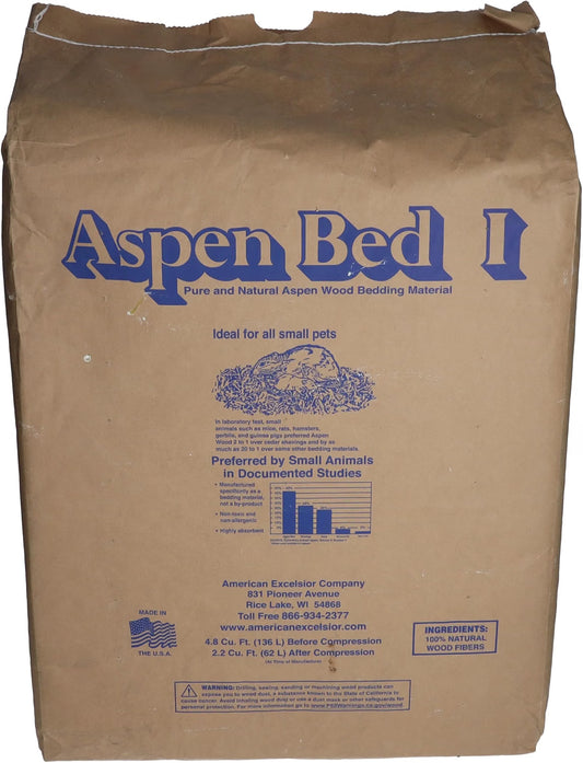 Komodo Aspen Bedding Compressed Bale 14kg