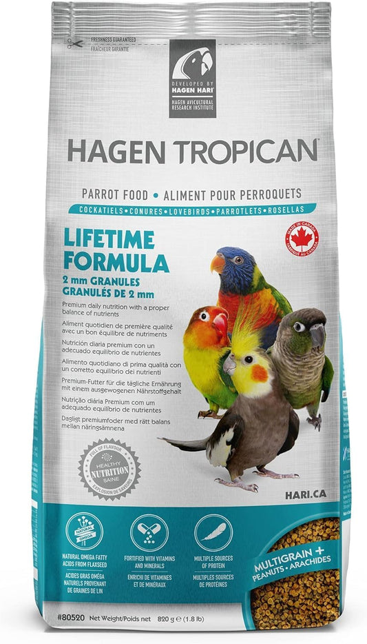 Hari Tropican Lifetime Granules Cockatiel 820g