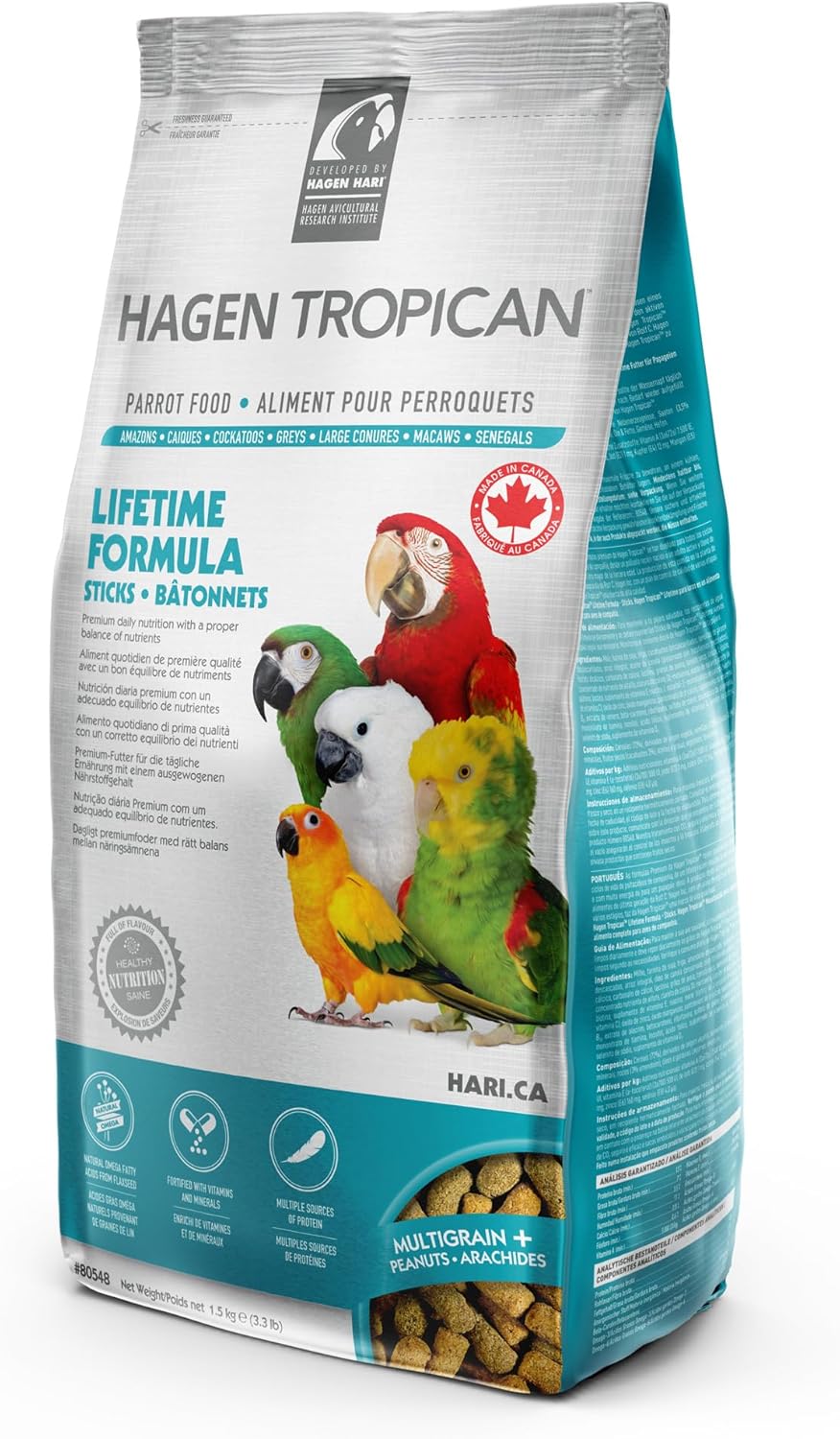 Tropican Parrot Lifetime Sticks 1.5kg