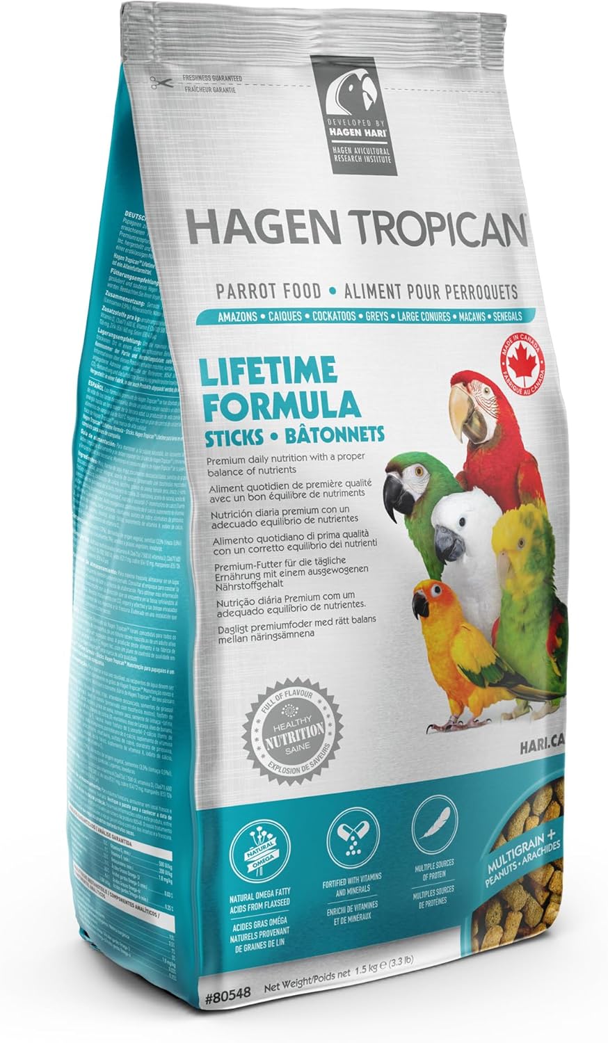 Tropican Parrot Lifetime Sticks 1.5kg
