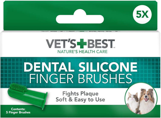Vets Best Dental Silicone Finger Brushes 5pcs