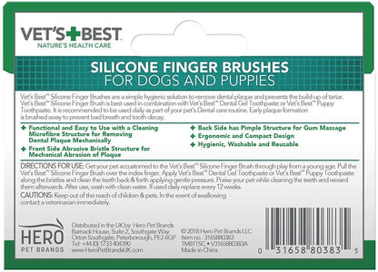 Vets Best Dental Silicone Finger Brushes 5pcs