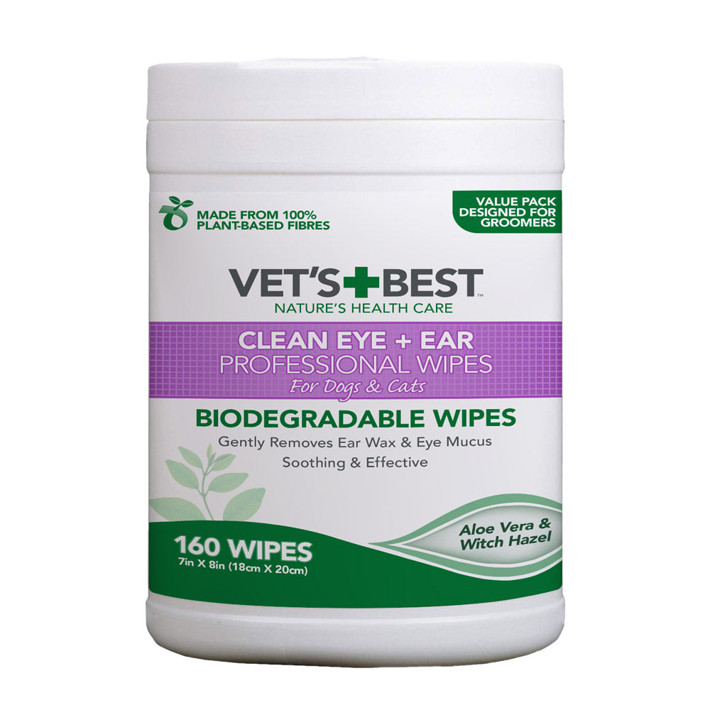 Vets Best Eye & Ear Wipes Value Tub 160 Wipes