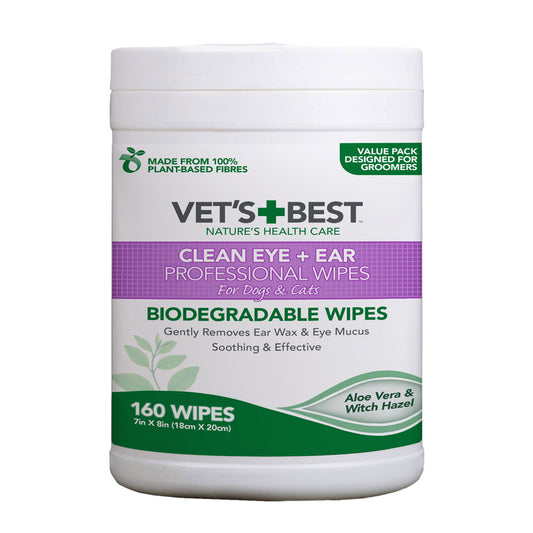 Vets Best Eye & Ear Wipes Value Tub 160 Wipes