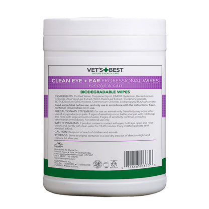 Vets Best Eye & Ear Wipes Value Tub 160 Wipes