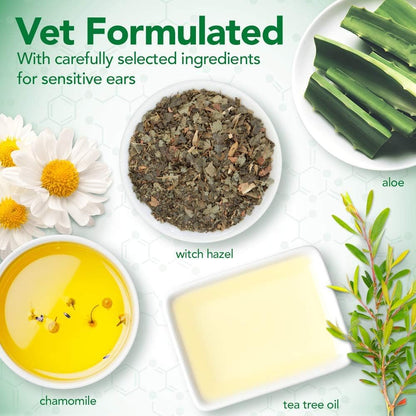 Vets Best Dog Ear Cleaner Wash & Dry Kit