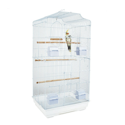 Rainforest Lotus Small Bird Cage White