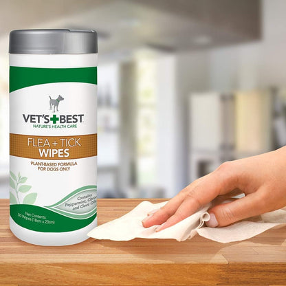 Vets Best Flea & Tick Wipes 50 Tub