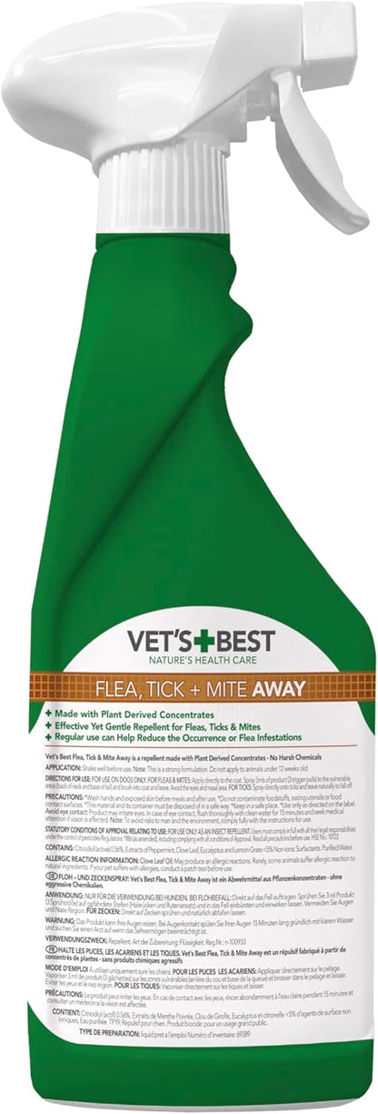 Vets Best Flea Tick & Mite Away 500ml