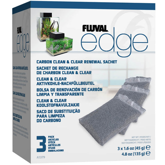 Fluval Edge Carbon Clean and Clear Sachet 3pcs