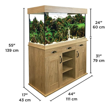 Fluval Shaker Fish Aquarium & Cabinet Set 252L Slate Grey