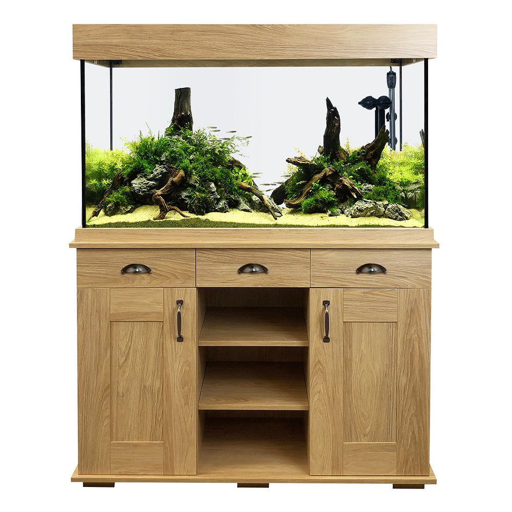 Fluval Shaker Fish Aquarium & Cabinet Set 345L Hampshire Oak