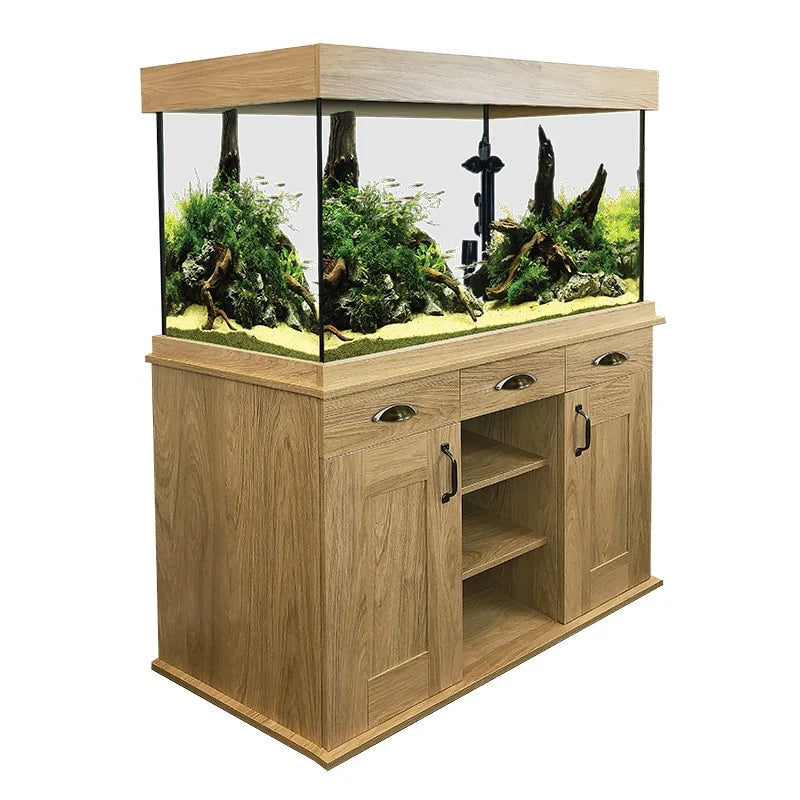 Fluval Shaker Fish Aquarium Cabinet Set 345L Hampshire Oak Wundapets fluval-shaker-fish-aquarium-cabinet-set-345l-hampshire-oak-wundapets