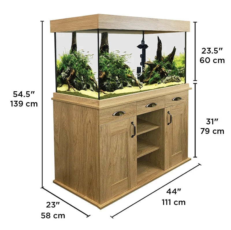 Fluval Shaker Fish Aquarium & Cabinet Set 345L Slate Grey