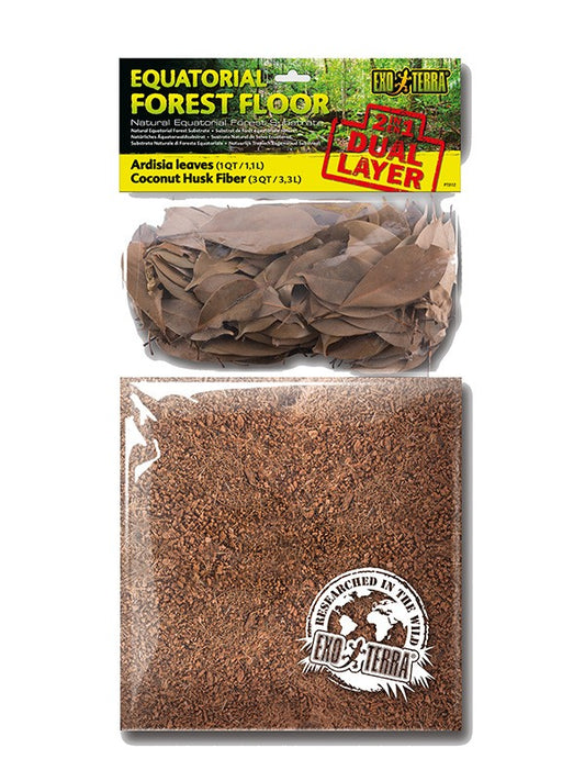 Exo Terra Equatorial Forest Floor Dual Layer Ardisia Leaves & Coconut Hust Fibre Small