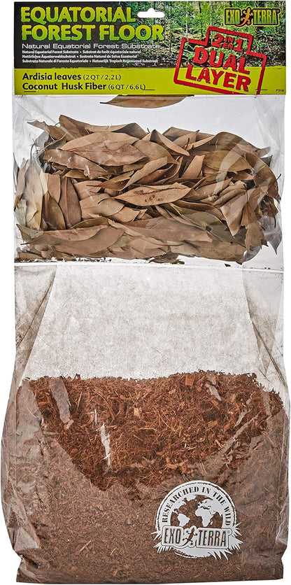 Exo Terra Equatorial Forest Floor Dual Layer Ardisia Leaves & Coconut Hust Fibre Large