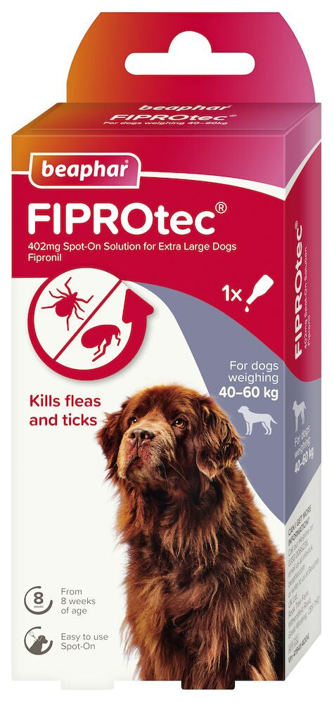 Beaphar Fiprotec Extra Large Dog 40- 60Kg 1 Treatment