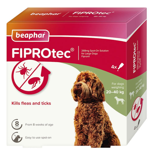 Beaphar Fiprotec Large Dog 20- 40Kg 4 Treatments