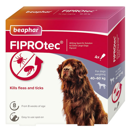 Beaphar Fiprotec Extra Large Dog 40- 60Kg 4 Treatments