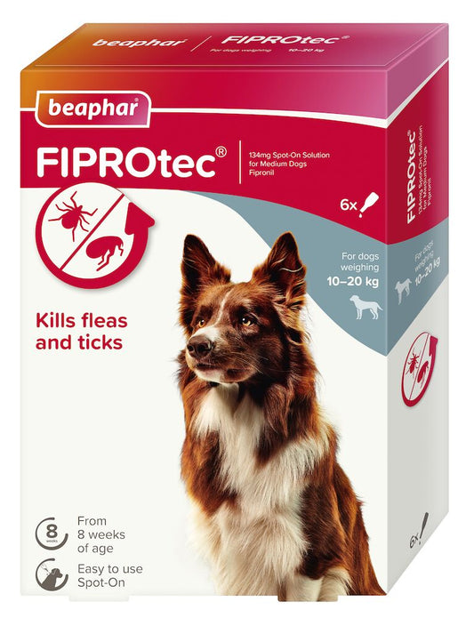 Beaphar Fiprotec Medium Dog 10- 20Kg 6 Treatments