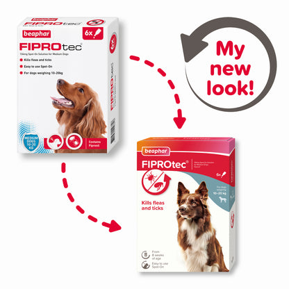 Beaphar Fiprotec Medium Dog 10- 20Kg 6 Treatments