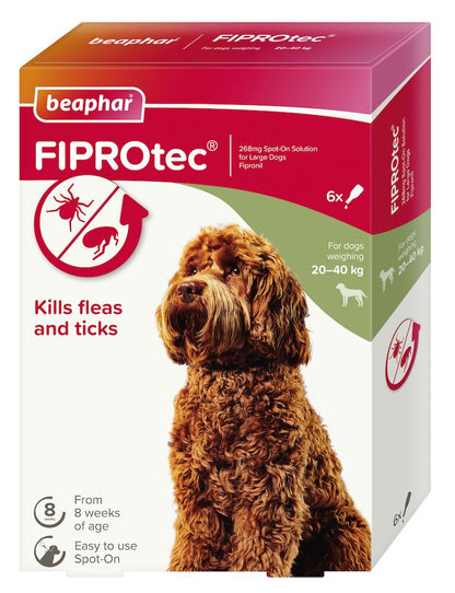 Beaphar Fiprotec Large Dog 20- 40Kg 6 Treatments