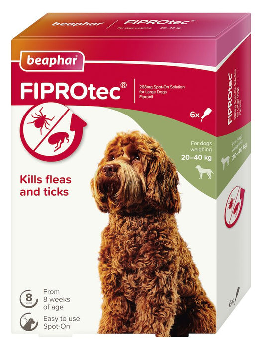 Beaphar Fiprotec Large Dog 20- 40Kg 6 Treatments